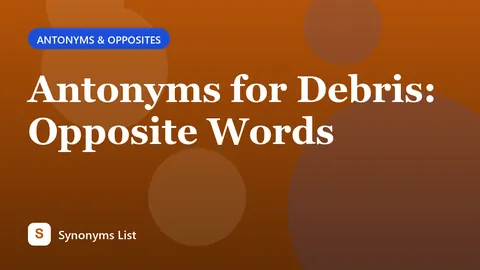 Antonyms for Debris: Opposite Words