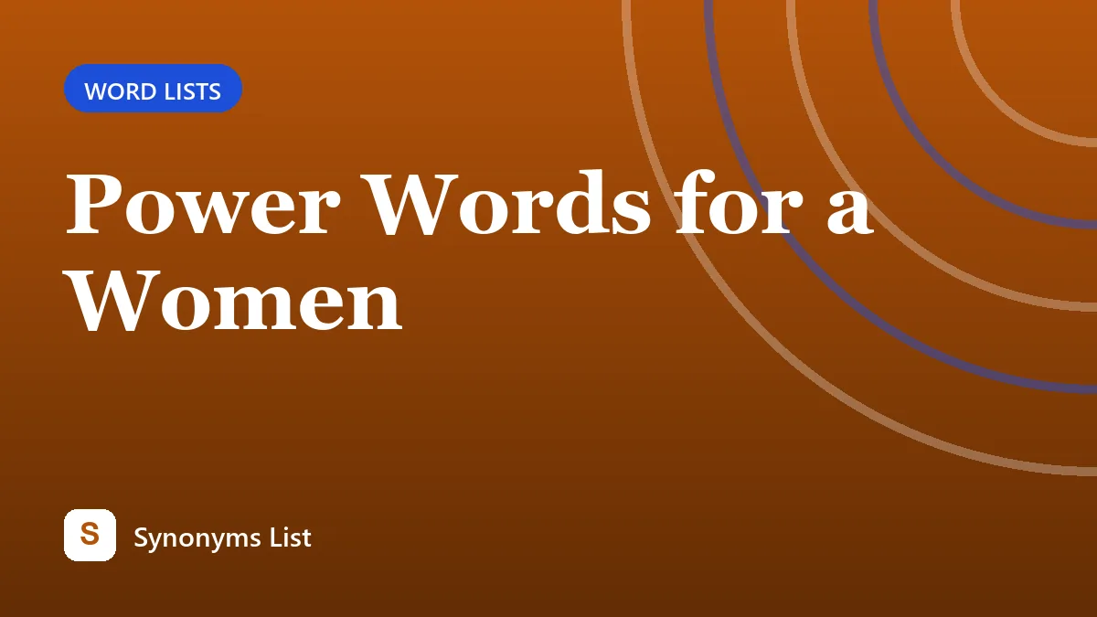 Power Words for a Women