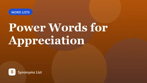 Power Words for Appreciation