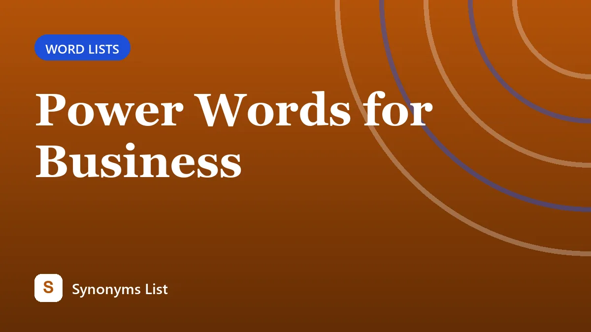 Power Words for Business