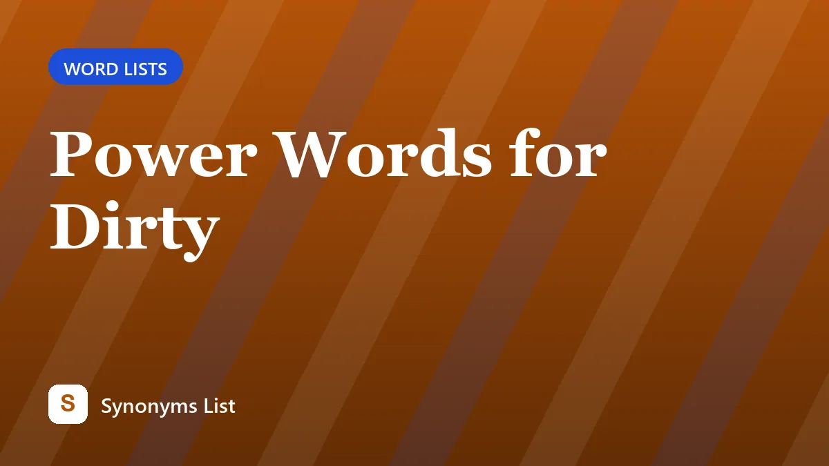 Power Words for Dirty