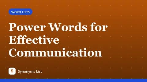 Power Words for Effective Communication