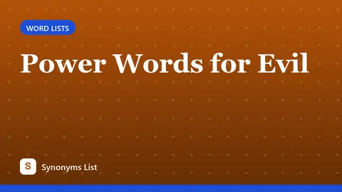Power Words for Evil