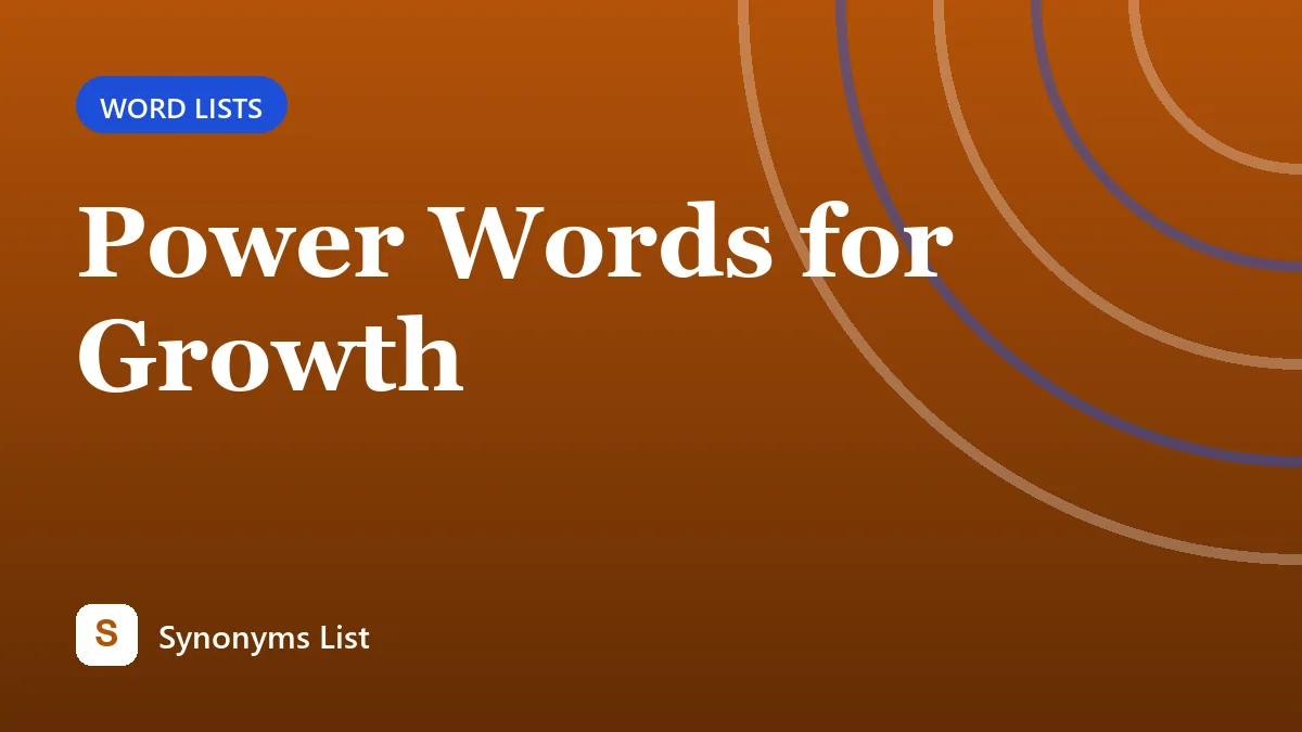 Power Words for Growth
