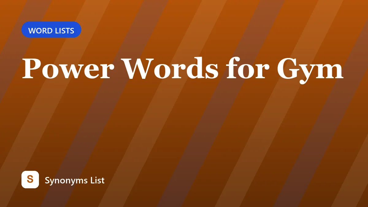 Power Words for Gym