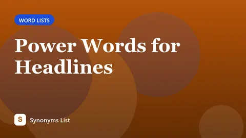 Power Words for Headlines
