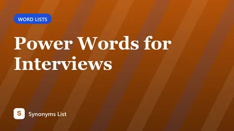 Power Words for Interviews