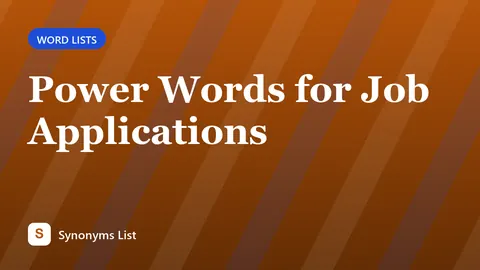 Power Words for Job Applications
