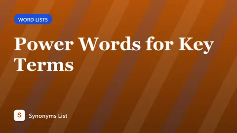 Power Words for Key Terms