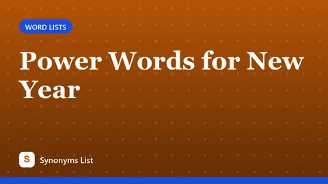 Power Words for New Year
