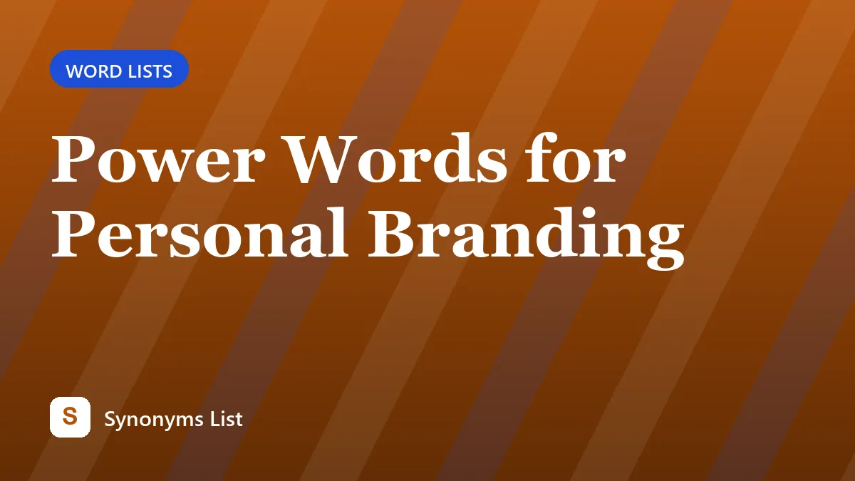 Power Words for Personal Branding