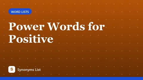 Power Words for Positive