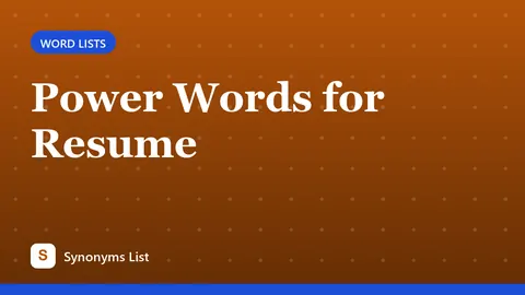 Power Words for Resume