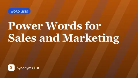 Power Words for Sales and Marketing