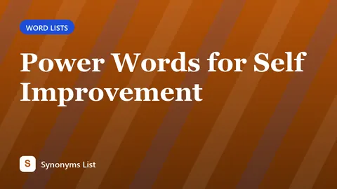 Power Words for Self Improvement