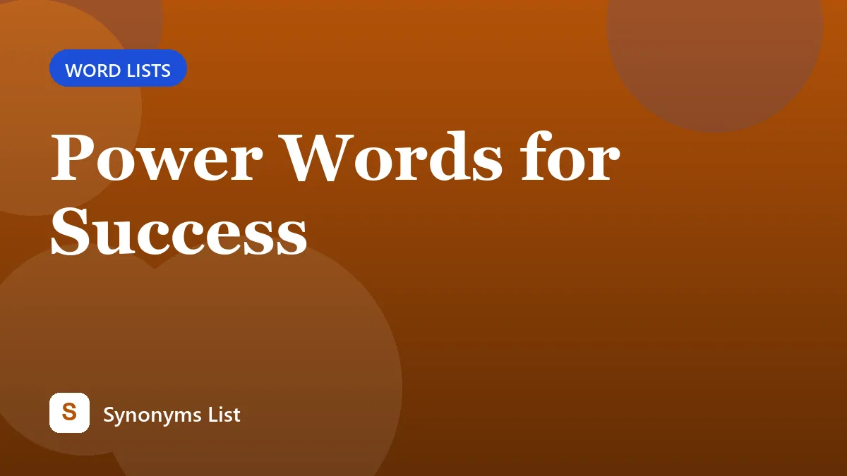 Power Words for Success