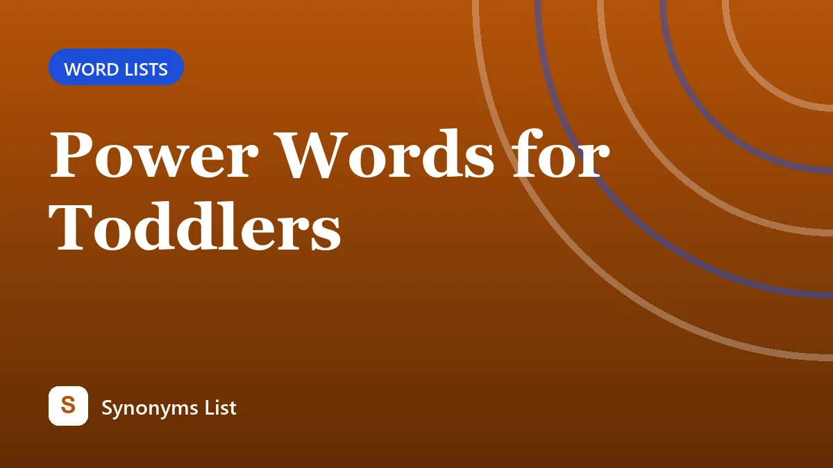 Power Words for Toddlers