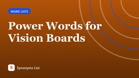Power Words for Vision Boards