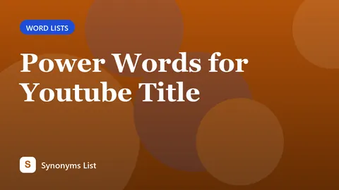 Power Words for Youtube Title