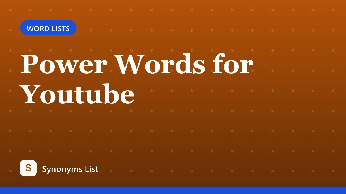Power Words for Youtube