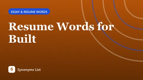 Resume Words for Built