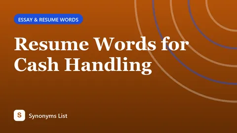 Resume Words for Cash Handling
