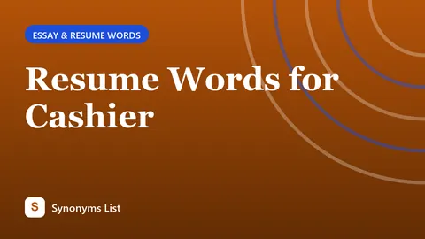 Resume Words for Cashier