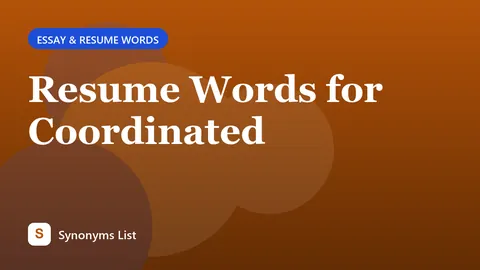 Resume Words for Coordinated