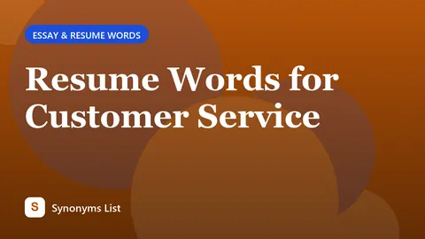 Resume Words for Customer Service