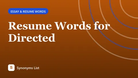 Resume Words for Directed