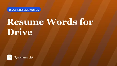 Resume Words for Drive
