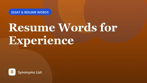 Resume Words for Experience