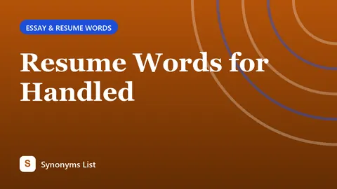 Resume Words for Handled