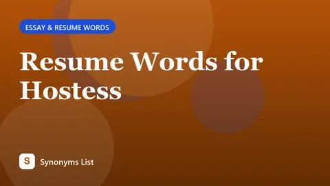 Resume Words for Hostess