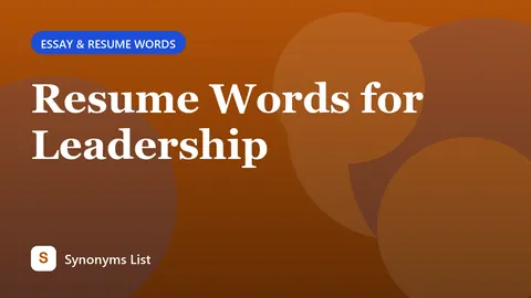 Resume Words for Leadership