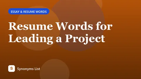 Resume Words for Leading a Project