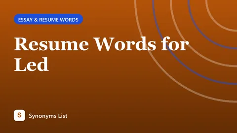 Resume Words for Led