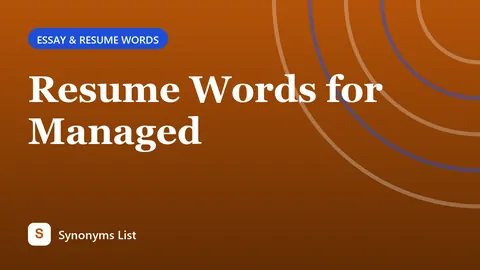 Resume Words for Managed