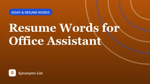 Resume Words for Office Assistant