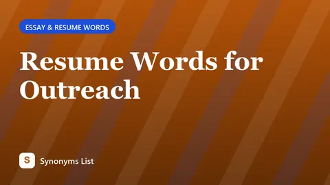 Resume Words for Outreach