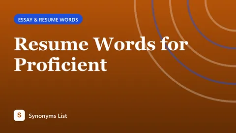 Resume Words for Proficient