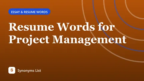 Resume Words for Project Management