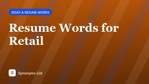 Resume Words for Retail