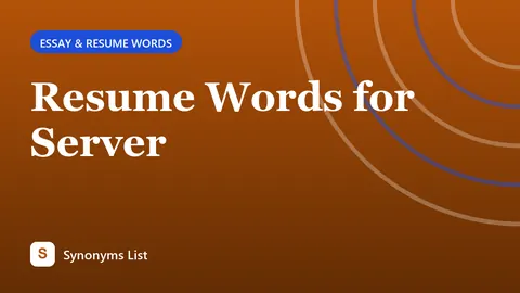 Resume Words for Server