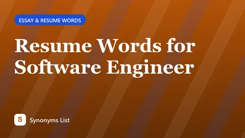 Resume Words for Software Engineer