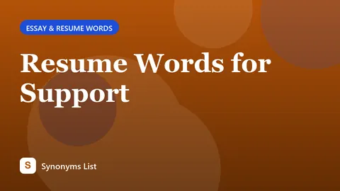 Resume Words for Support