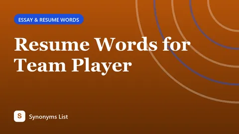 Resume Words for Team Player
