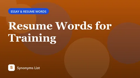 Resume Words for Training