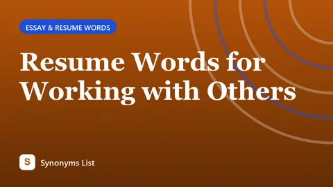 Resume Words for Working with Others