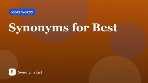 Synonyms for Best
